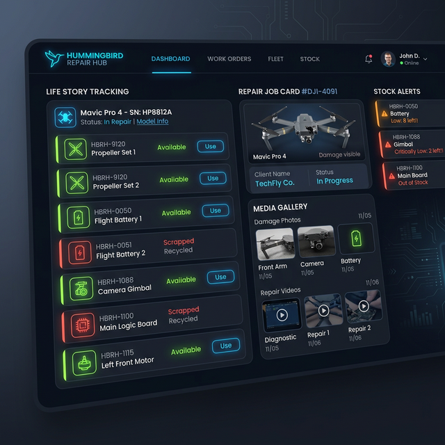 Hummingbird Repair Hub - Precision Drone Solutions case study